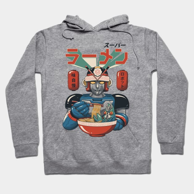 Super Ramen Bot Hoodie by Vincent Trinidad Art